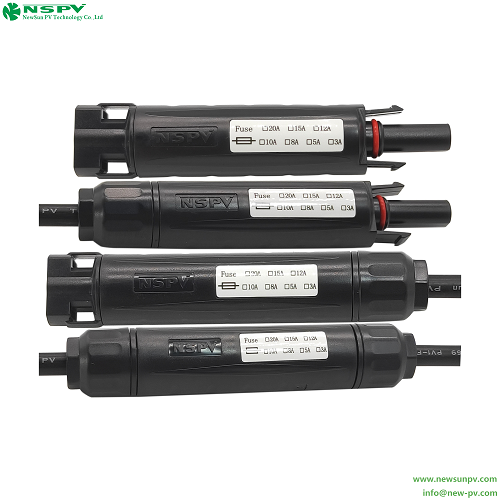 Black Solar Fuse Connector 1000vdc Matching Pv Mc4 In-line Fuse For Solar System