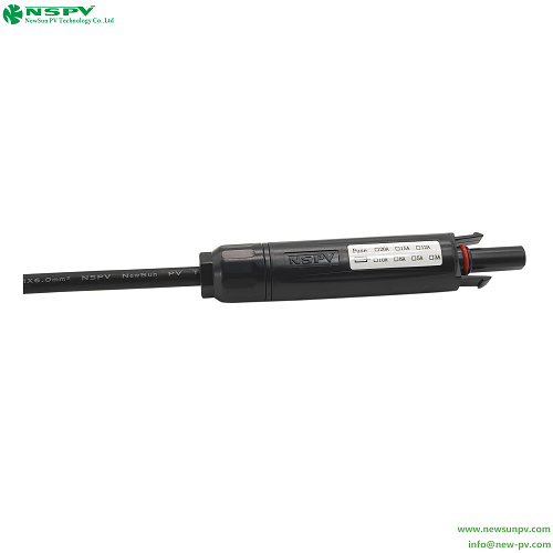 Black Ip67 Waterproof Pv4.0 Solar Fuse Connector 1000vdc Female Cable End