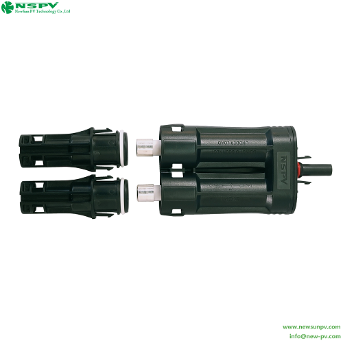 Black 4fbmf00-15 1500vdc High Precision Solar Branch Fuse Connector With Tuv Certificate