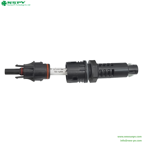 Black Nspv 1500vdc Tuv Certified Solar Panel Fuse Inline Connector Female End 50a