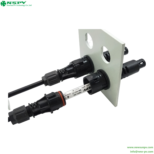 Black 4pfc Dc Solar Panel Connector Inline Fuse 1500vdc Cable End With Tuv Certificate