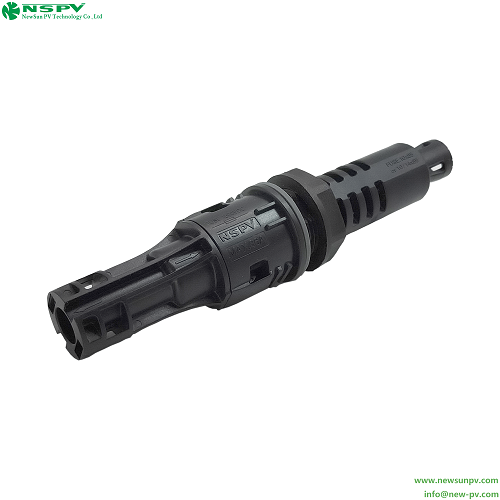Black 4pfm Tuv Solar Panel Fuse Connector Male End 1500vdc For Solar Pv Combiner Box