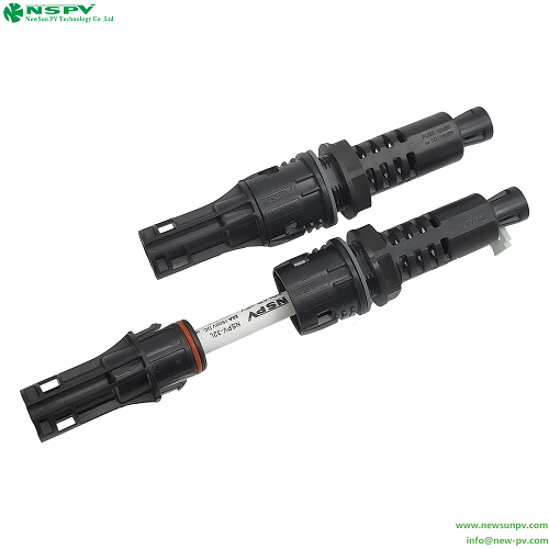 Black 4pfm Tuv Solar Panel Fuse Connector Male End 1500vdc For Solar Pv Combiner Box