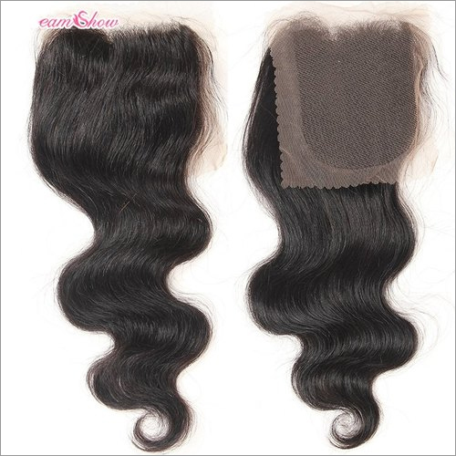 Lace Closure - Human Hair, 100g Weight, Jet Black Color | Premium Quality, Seamless Fit