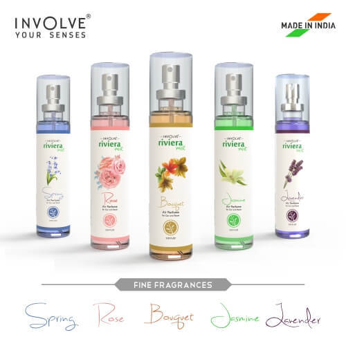 Involve Riviera Mist Car Perfume Spray - Bouquet Fragrance Car Air Freshener Spray Suitable For: Daily Use