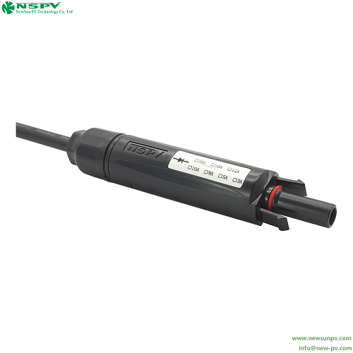 Black 4d3 1000vdc Pv4.0 Solar Diode Connector Prevent Adverse Current Pv Solar System