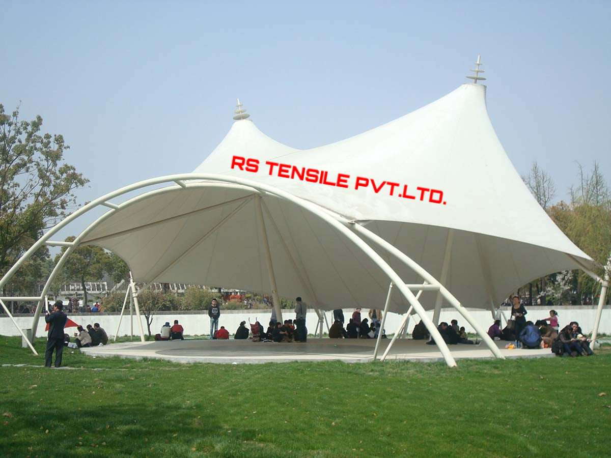 Tensile Lightweight Structure - Pvc Material, Size As Per Requirement | Strong & Fireproof, Waterproof, Ideal For Hotels, Offices & Warehouses