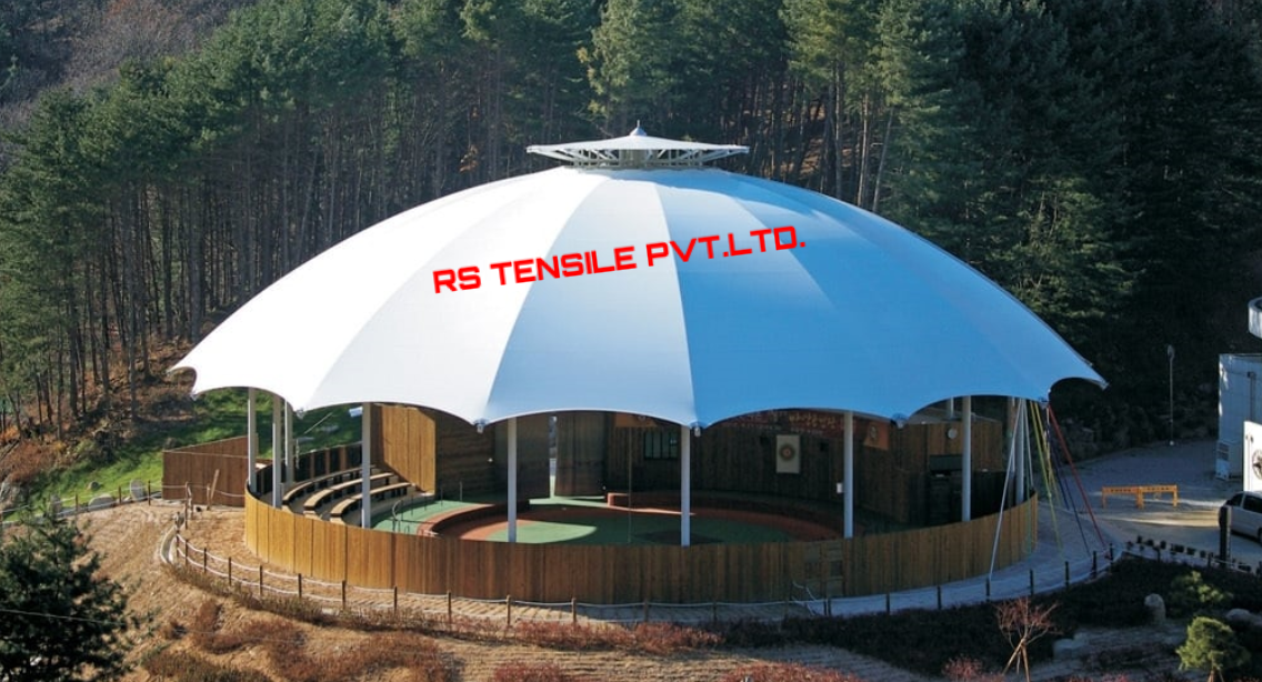 Tensile Lightweight Structure - Pvc Material, Size As Per Requirement | Strong & Fireproof, Waterproof, Ideal For Hotels, Offices & Warehouses