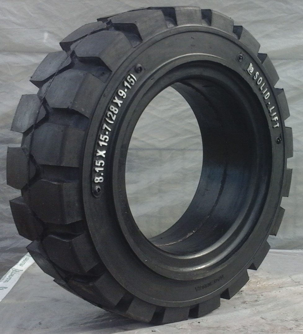 Forklift Solid Tyres - Synthetic Rubber With Metallic Fillers | High Load Capacity, Exceptional Traction On Rough And Dry Surfaces