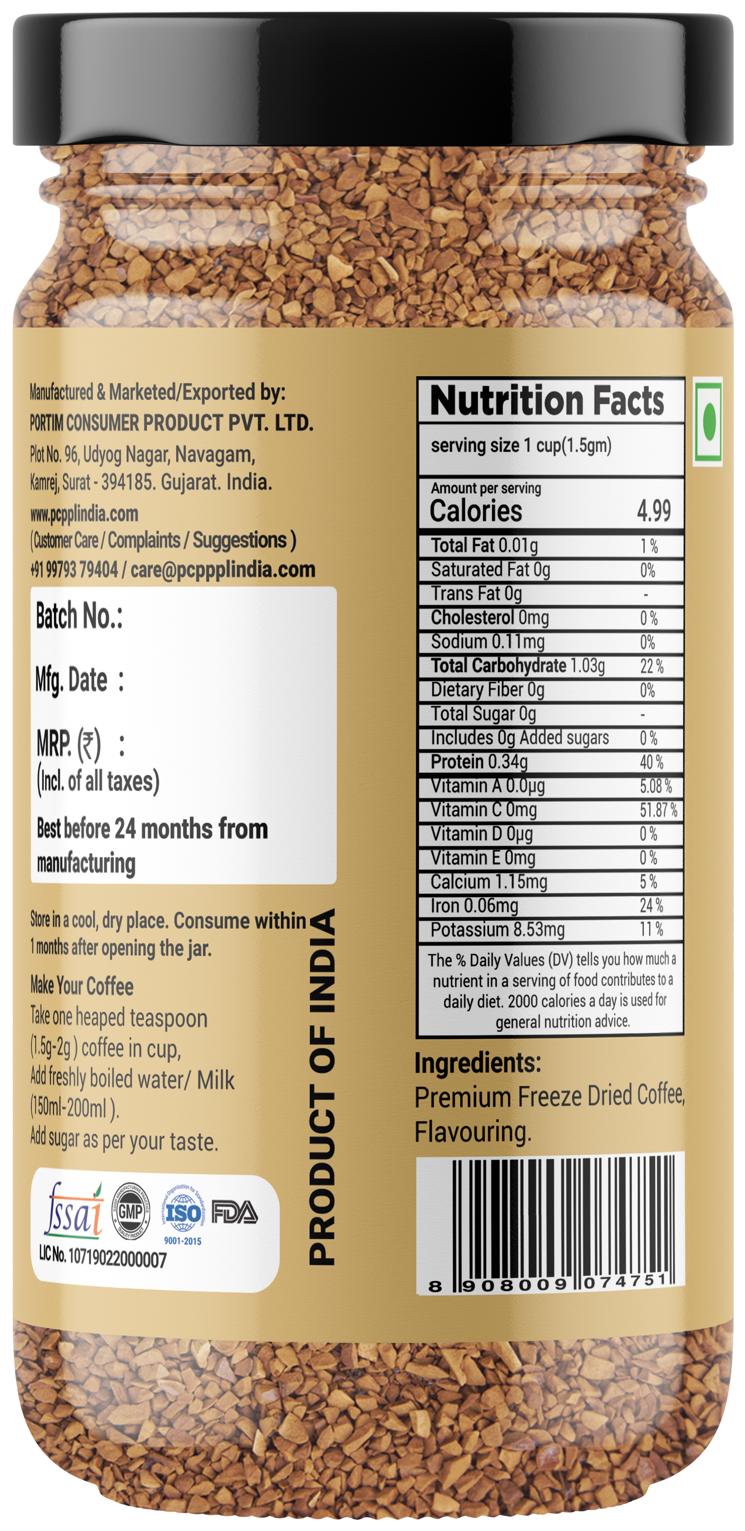 Caffeinated Chocolate Raspberry Instant Coffee