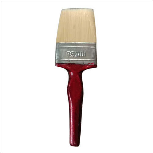 75mm Paint Brush - Synthetic Fiber, Wood Handle | Industrial Grade, Durable Design For Efficient Application