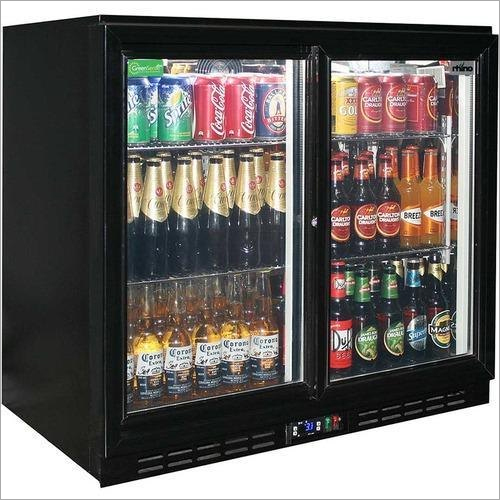 Two Door Back Bar Chiller - Color: Black