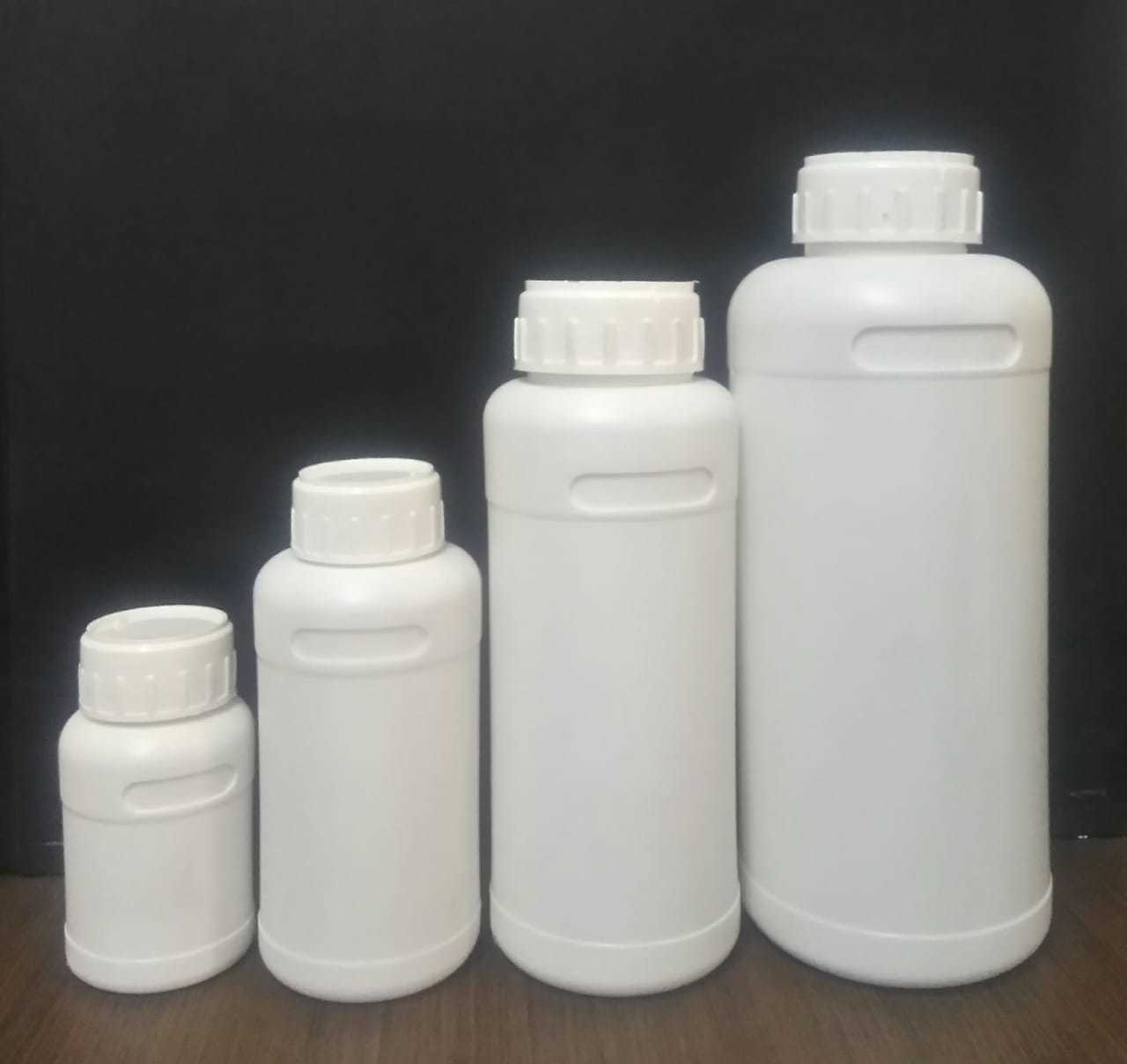 Chemical Pesticide Bottle - Hdpe Material, 250 Ml And 1000 Ml Capacity, White Color | Screw Cap, Easy Open End, Round Shape, 2-month Warranty