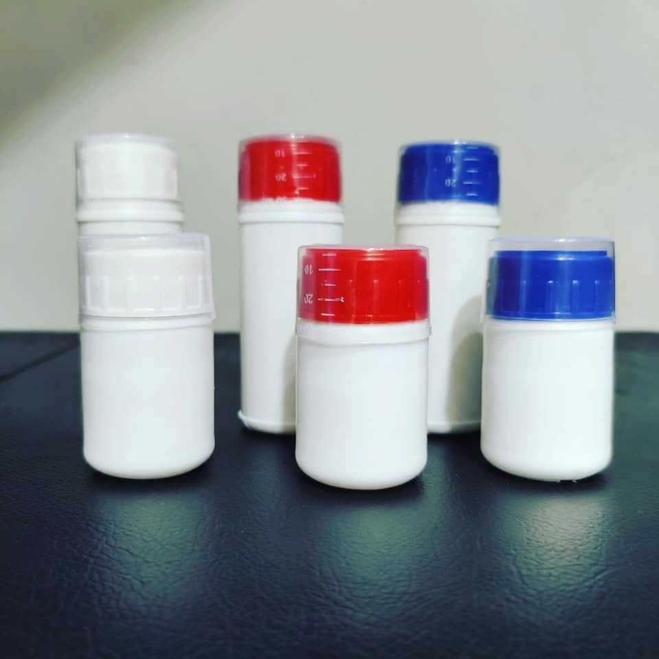 Chemical Pesticide Bottle - Hdpe Material, 250 Ml And 1000 Ml Capacity, White Color | Screw Cap, Easy Open End, Round Shape, 2-month Warranty