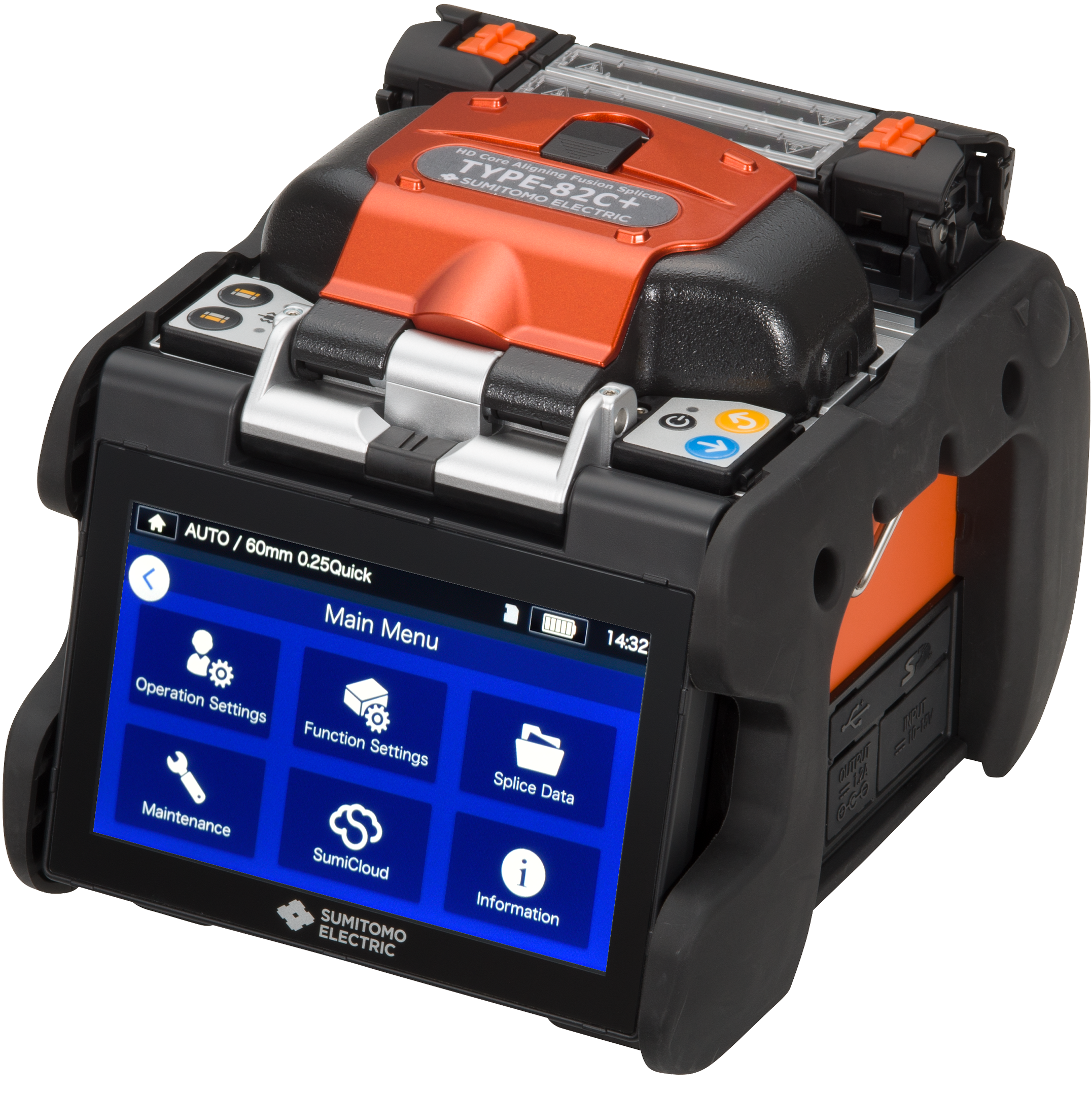 Sumitomo Type-82c Fusion Splicing Machine - Lightweight 2.2 Kg, 128x154x130 Mm , Ultra Fast Splicing In 5 Seconds, Dual Heating System, Ip52 Waterproof And Dustproof, Touch-screen Interface