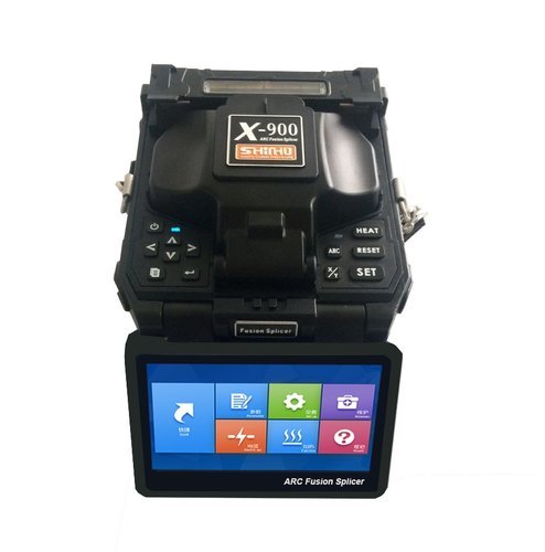 Core To Core Fiber Splicing Machine - 160mm X 136mm X 140mm, Black, 6 Motors, Fully-automatic Operation, 4000 Results Storage, Real-time Temperature Monitoring