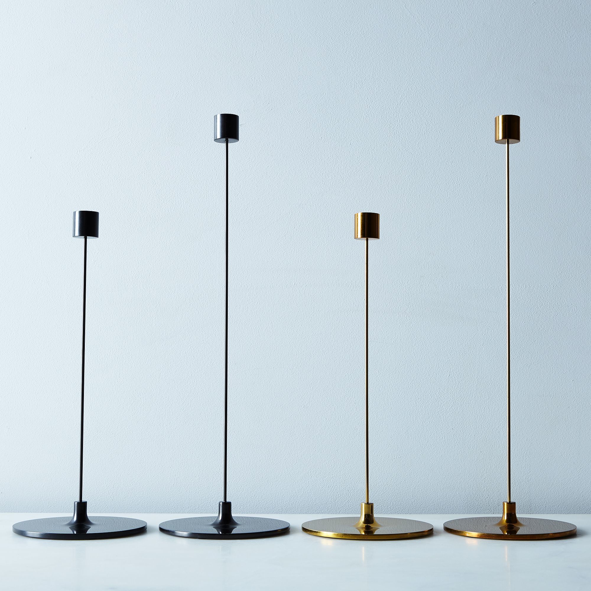 Brass Candle Holder In Tulip Shape