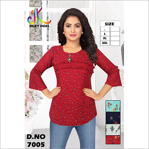 Washable Ladies Designer Print Top