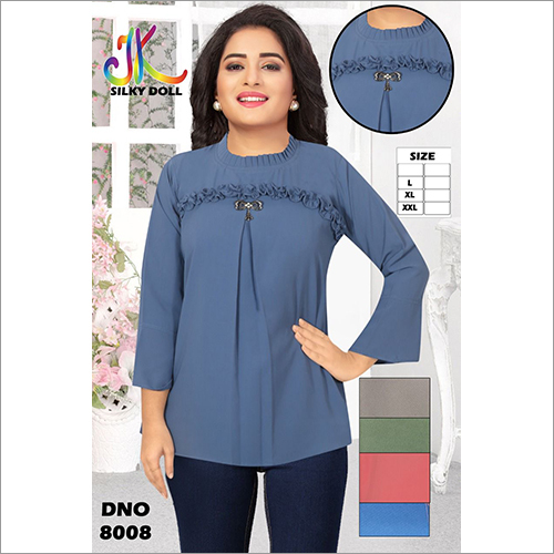 Ladies Plain Top - Rayon Material, Customized Size, All Season Fit | Washable Design, Aluring Style