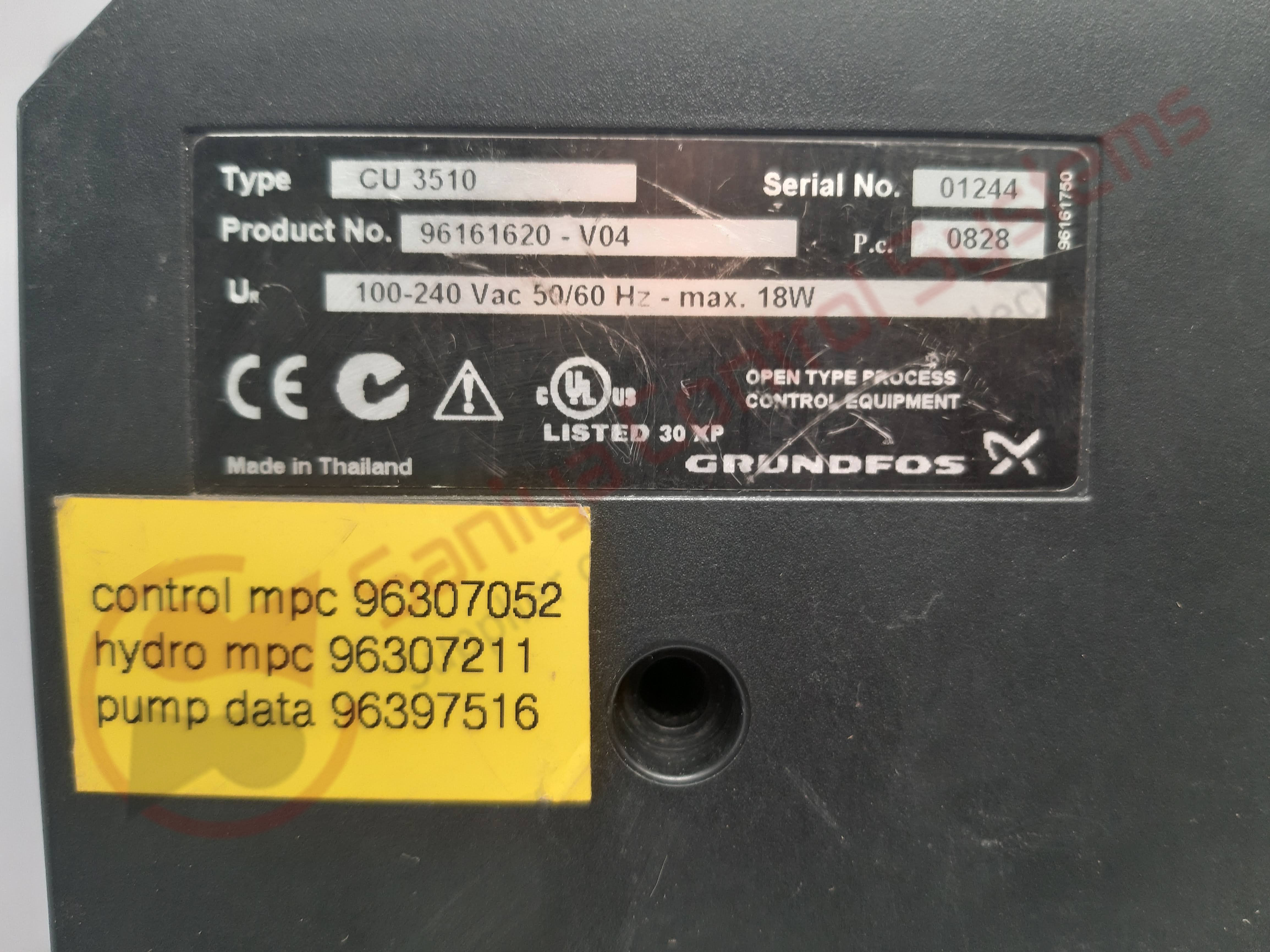 Grundfos Cu 3510 Control Unit