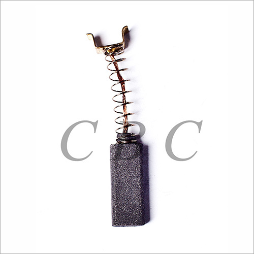 FHP Mixer Carbon Brush - Carbon Graphite 6x12x20 mm Black, Medium Hardness, 8 Amp Current Capacity, Spring & Wire Lead Mounting