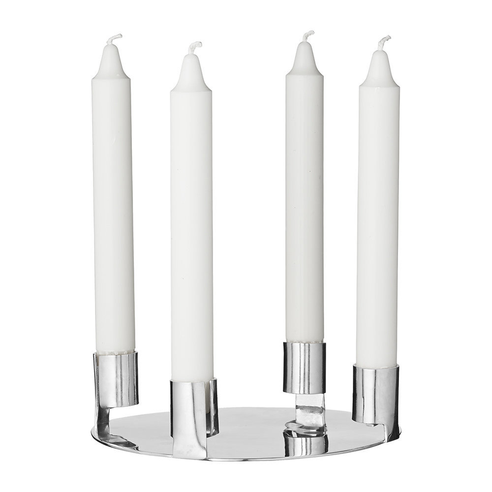 Shining Brass Single Arm Taper Candle Stand