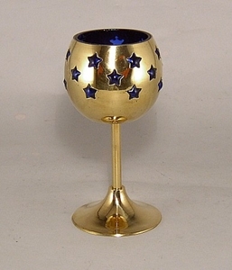 Shining Brass Single Arm Taper Candle Stand