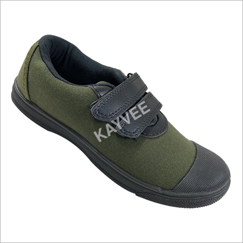 Tennis-006 Olive/Bk Casual School Shoes - Color: Olive/Black