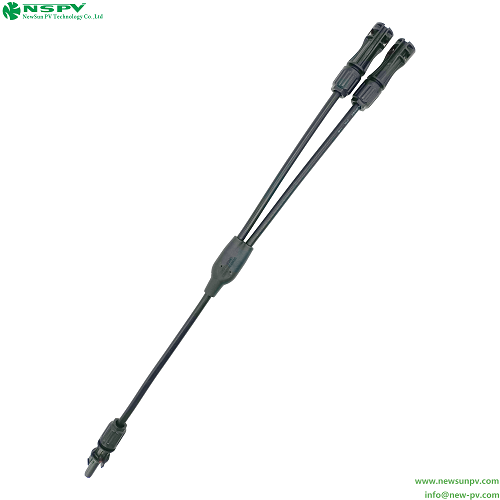 Black Nspv 2 To 1 Solar Panel Parallel Connectors Solar Panel Y Connector