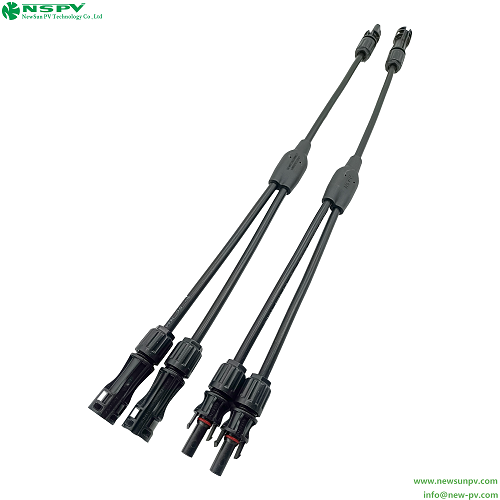 Black Nspv 2 To 1 Solar Panel Parallel Connectors Solar Panel Y Connector