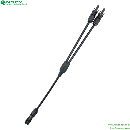 Black Nspv 2 To 1 Solar Panel Parallel Connectors Solar Panel Y Connector