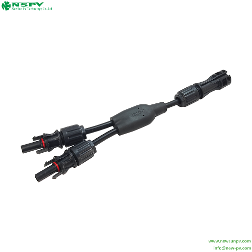 Black Nspv 2 To 1 Solar Panel Parallel Connectors Solar Panel Y Connector
