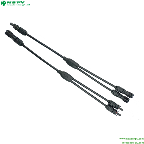 Black Nspv 2 To 1 Solar Panel Parallel Connectors Solar Panel Y Connector