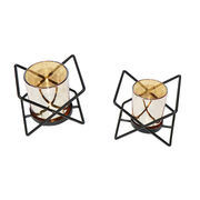 Brass Applique Candle Holder