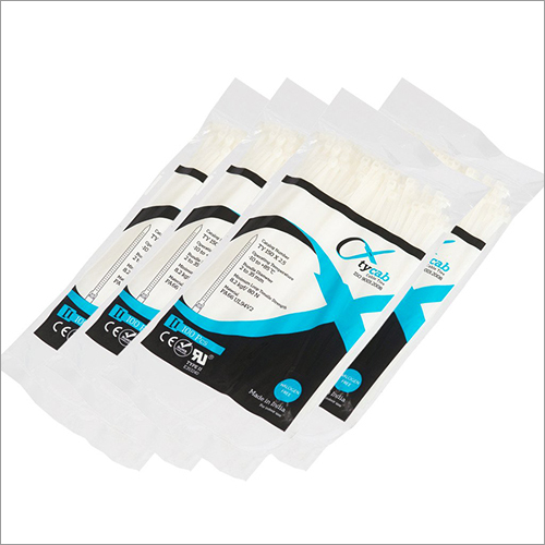 White Plastic Cable Tie - Durable Plastic Material , Exceptional Strength For Secure Shipping