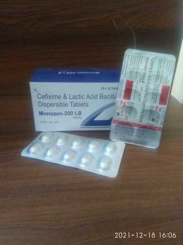 Cefixime And Lactic Acid Bacillus Dispersible Tablets