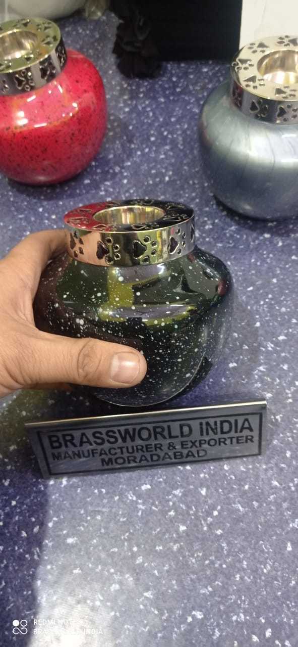 Brass Brown Pet Paw Engraved