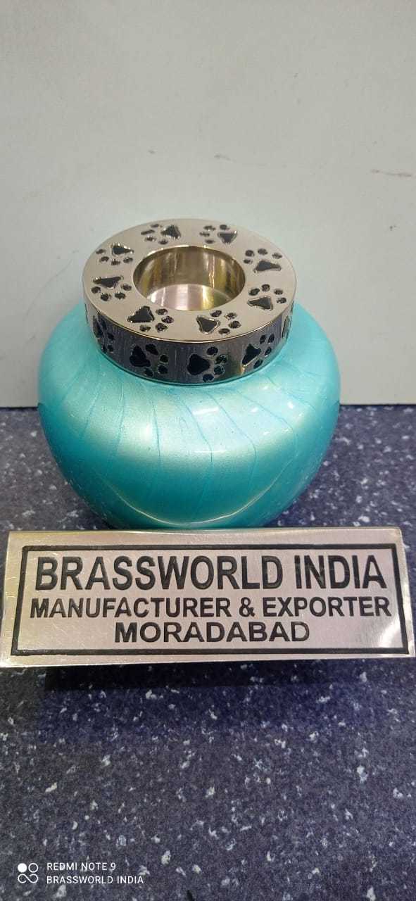 Silver Pet Paw Engraved Tea Light Pet