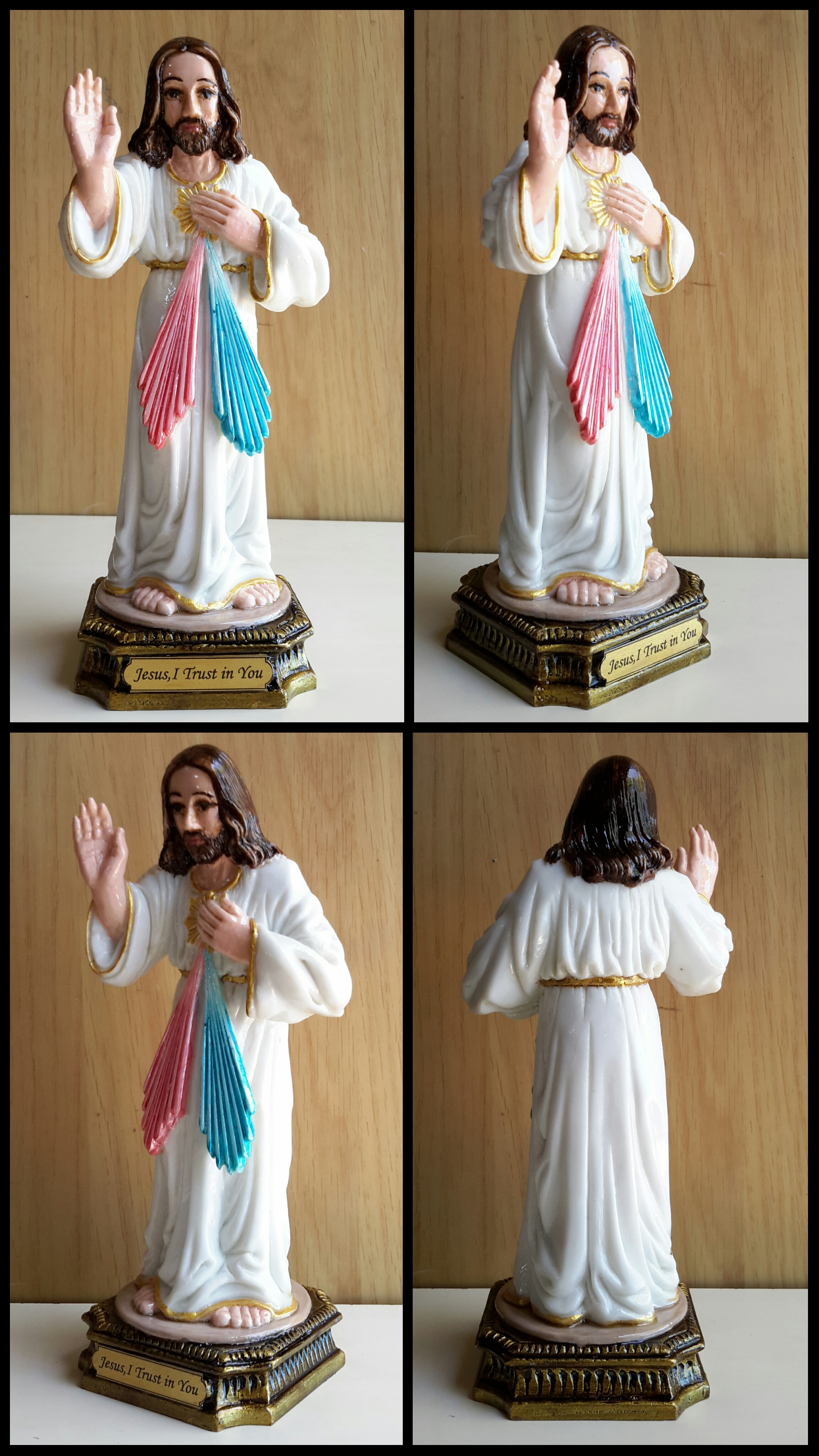 Jesus Statue - 6 Inches | Multicolour Handmade Polyresin Marble Dust Design