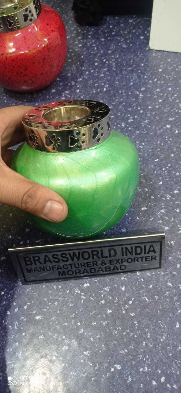 Green Tea Light Candle Pet Paw Engraved