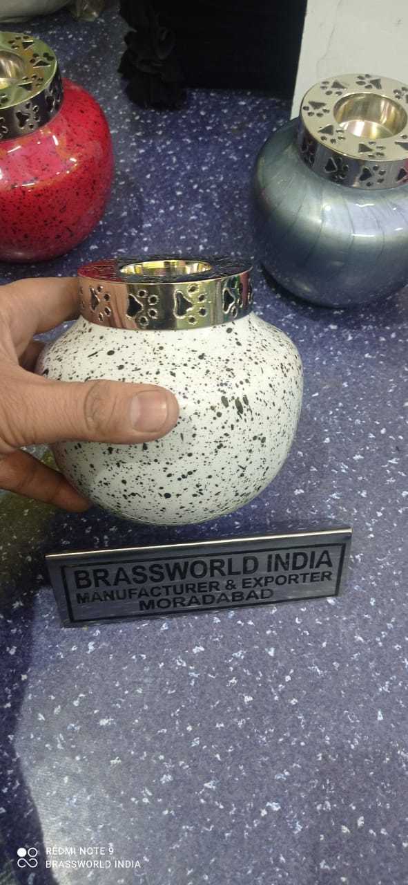 Aluminium Yellow With Black Pet Paw Engraved Pet