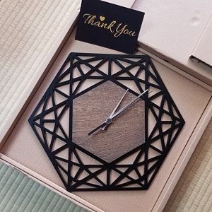 Metal Wall Clock - 20 Inch Round | Digital Black Design For Home And Wedding Decor