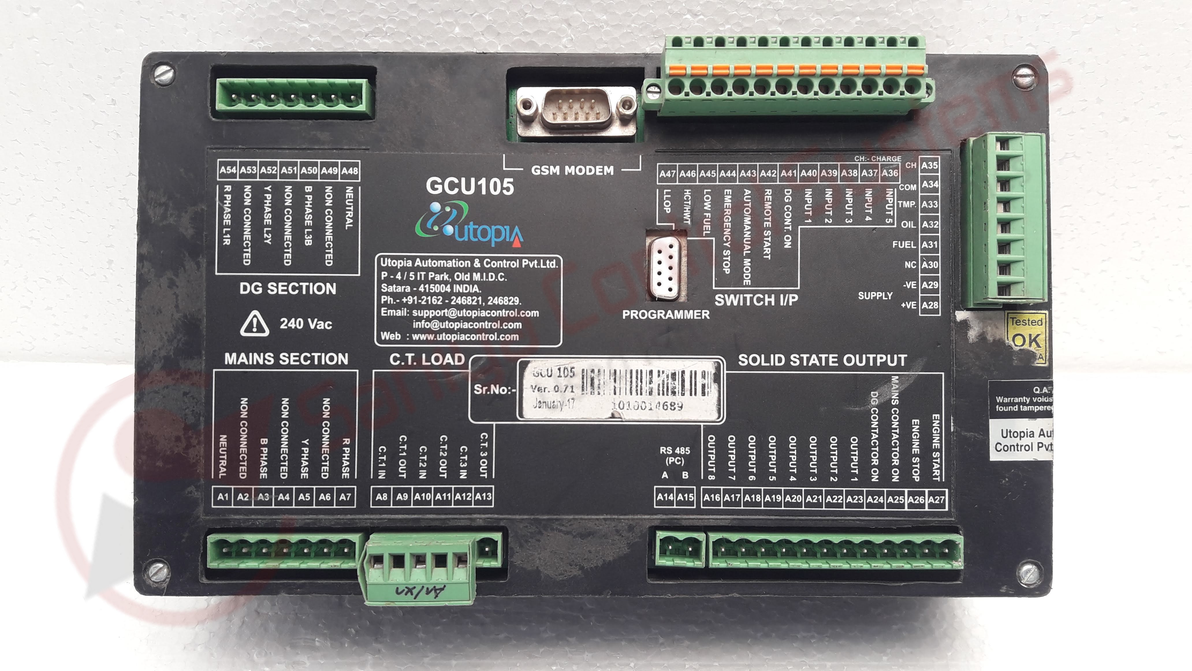 Utopia Gcu105 Generator Controller Module