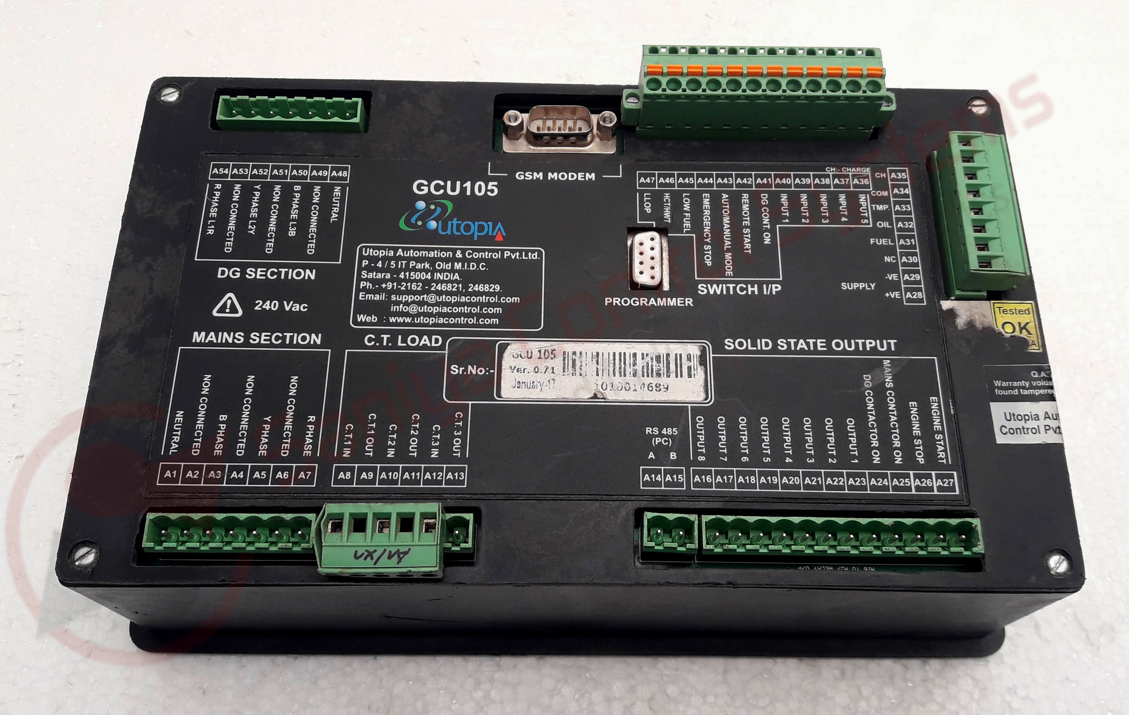 Utopia Gcu105 Generator Controller Module