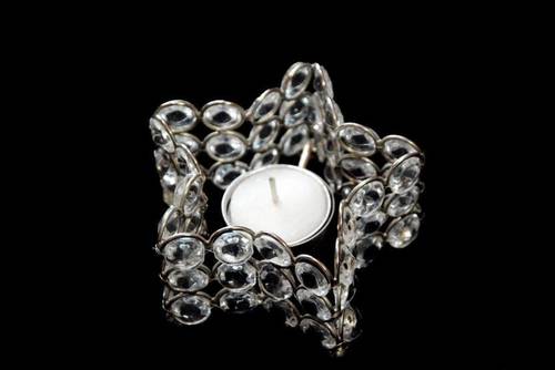 क्रिस्टल स्टार मोमबत्ती धारक