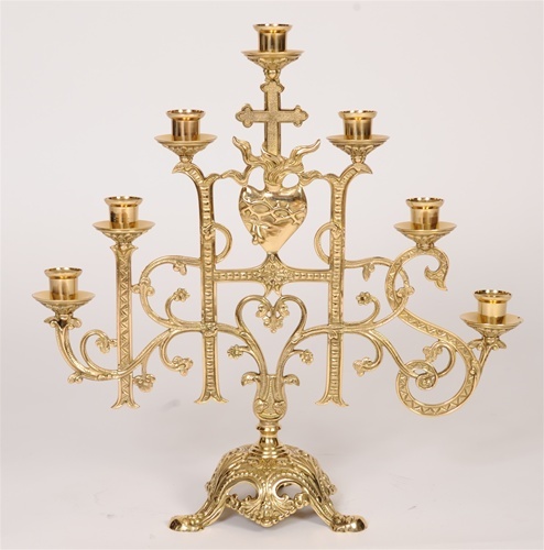 Brass High Quality Engraved Candelabra