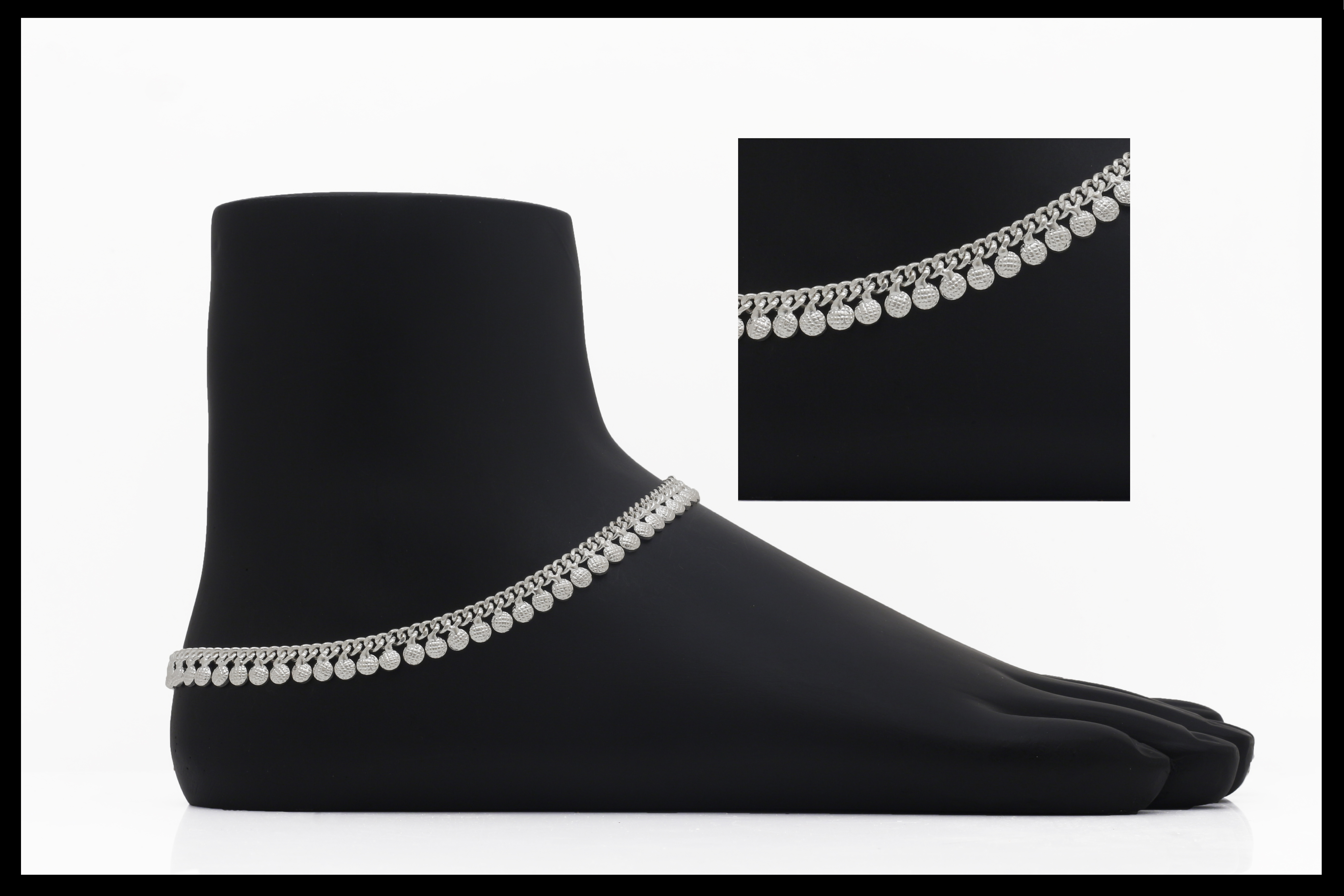 White Metal Anklets