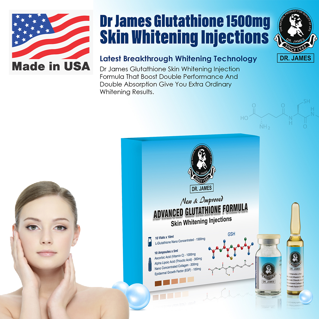 Dr James Glutathione 1500mg Skin Whitening Injections - Physical Form: Powder