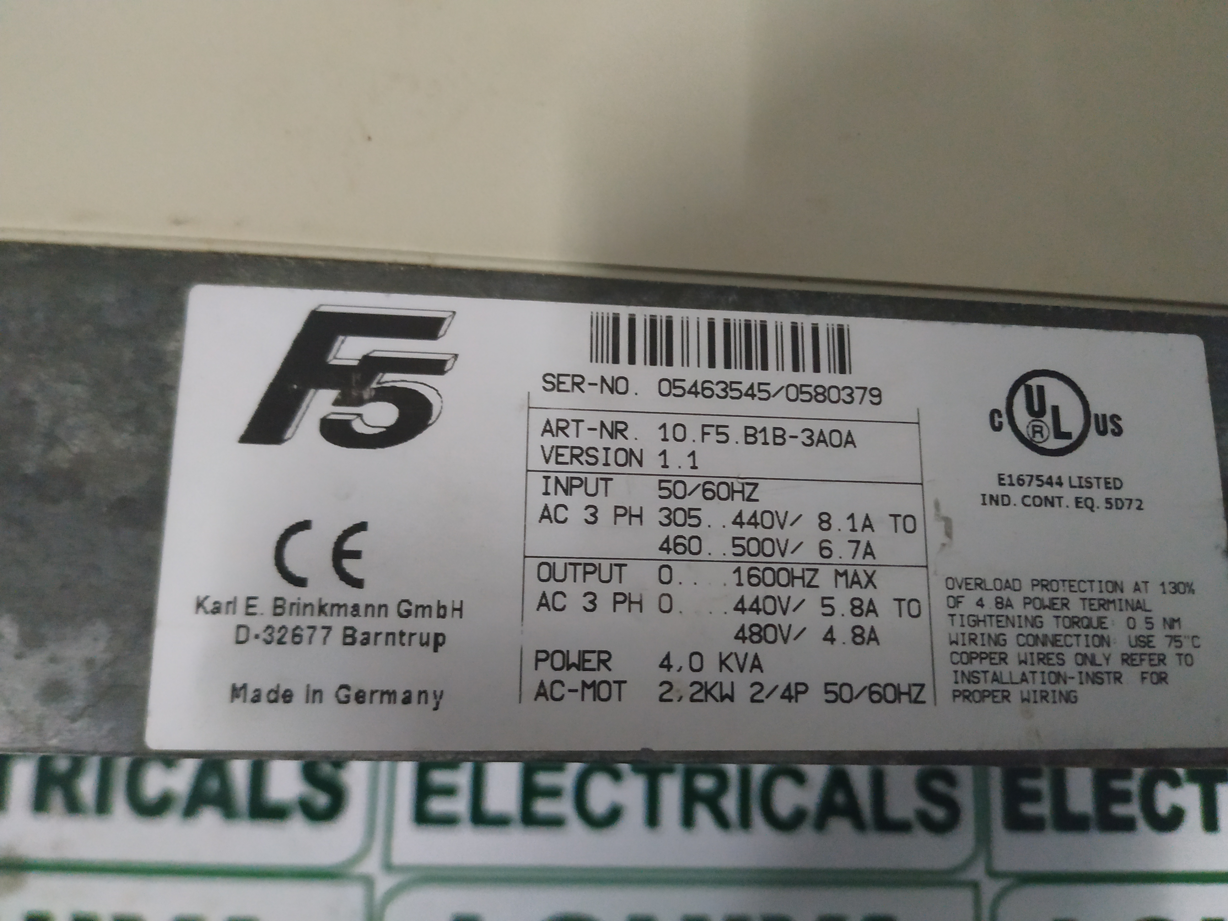 Keb 10.f5.b1b-3a0a Servo Drive