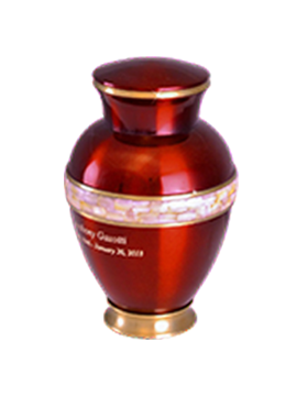 Carving Brass Urn Black Engraved